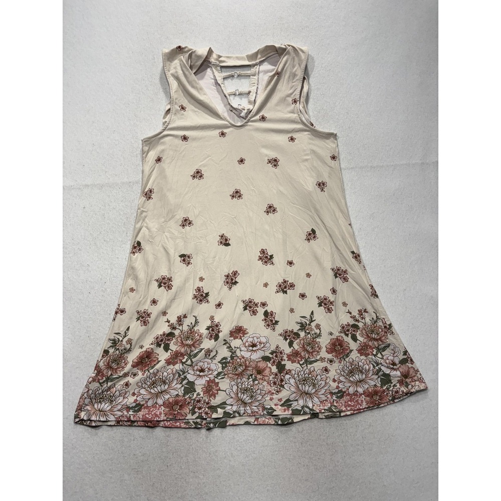 No Boundaries Girls White Floral V Neck Sleeveless Sundress L 11-13 Casual